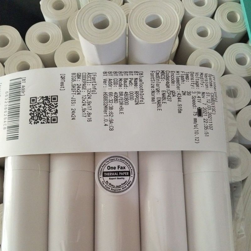 

Kertas Thermal Stiker label 58mm X 30mm10 Pcs