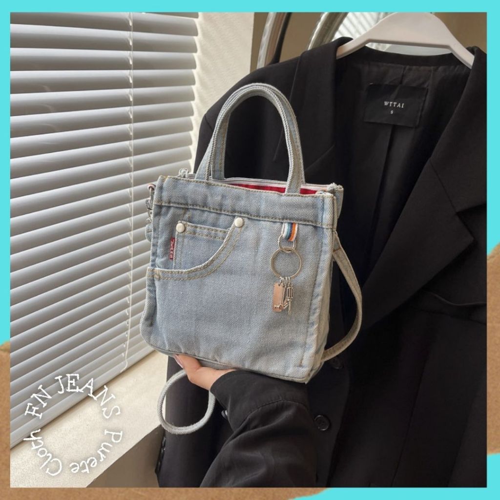 Tas Fashion Wanita Bahan Jeans Tas Wanita Model Levis Selempang Dan Tenteng TFW 02