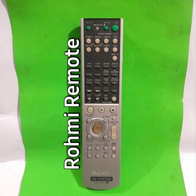 REMOTE REMOT DVD SONY HOME THEATER SYSTEM RM-AAP001 ORIGINAL ASLI