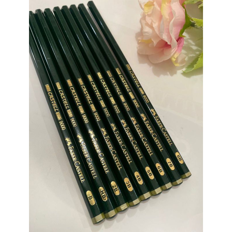 

Pensil Faber Castell HB B 2B 3B 4B 5B 6B 7B 8B Castell 9000