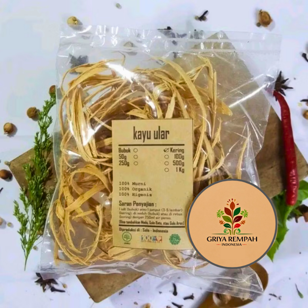 

KAYU ULAR KERING 50 GRAM – Bidara Laut Widoro Putih Ramuan Rempah Herbal Alami Kaya Manfaat untuk Kesehatan Simplisia Strychnos lucida