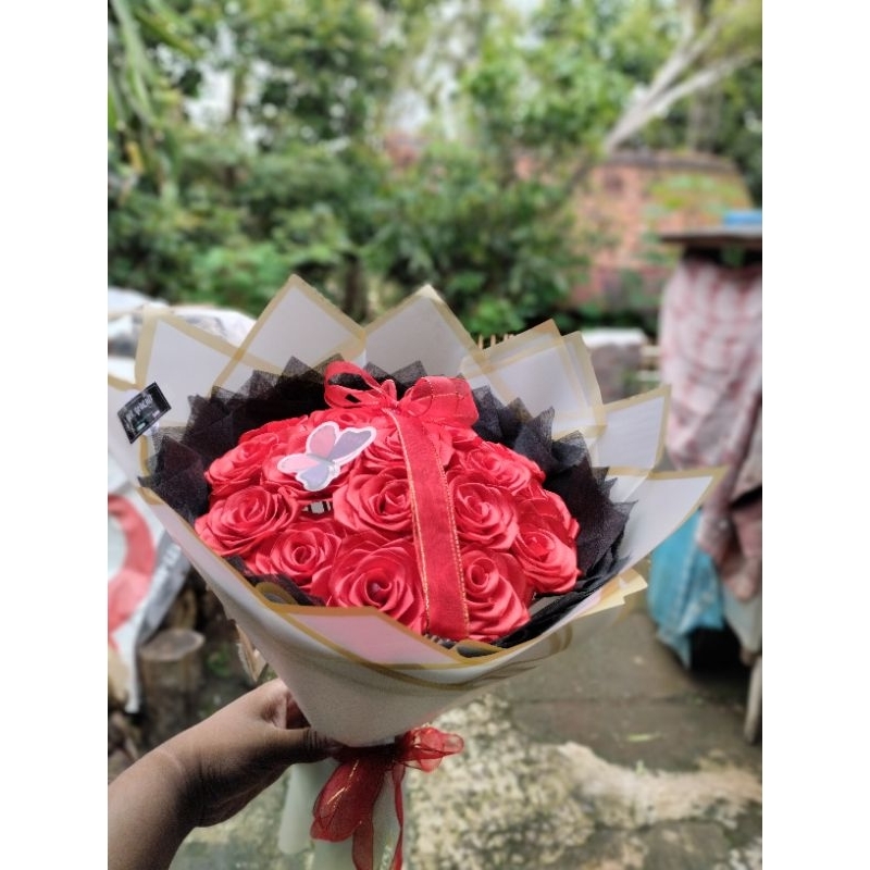 Buket Bunga Satin | Buket pita satin,COD ,Untuk Gift ,Aniversary, Hadiah Ulang Tahun