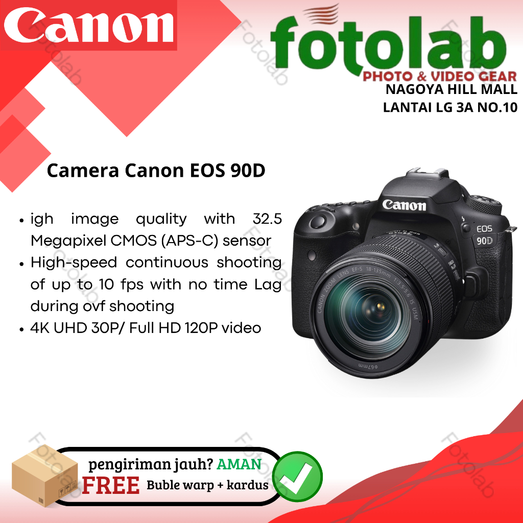 CANON EOS 90D Body Only - KAMERA CANON EOS 90D BO