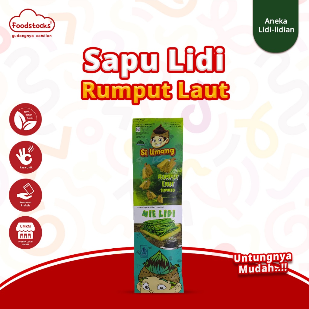 

Si Umang Cemilan Sapu Lidi 130g - Rumput Laut