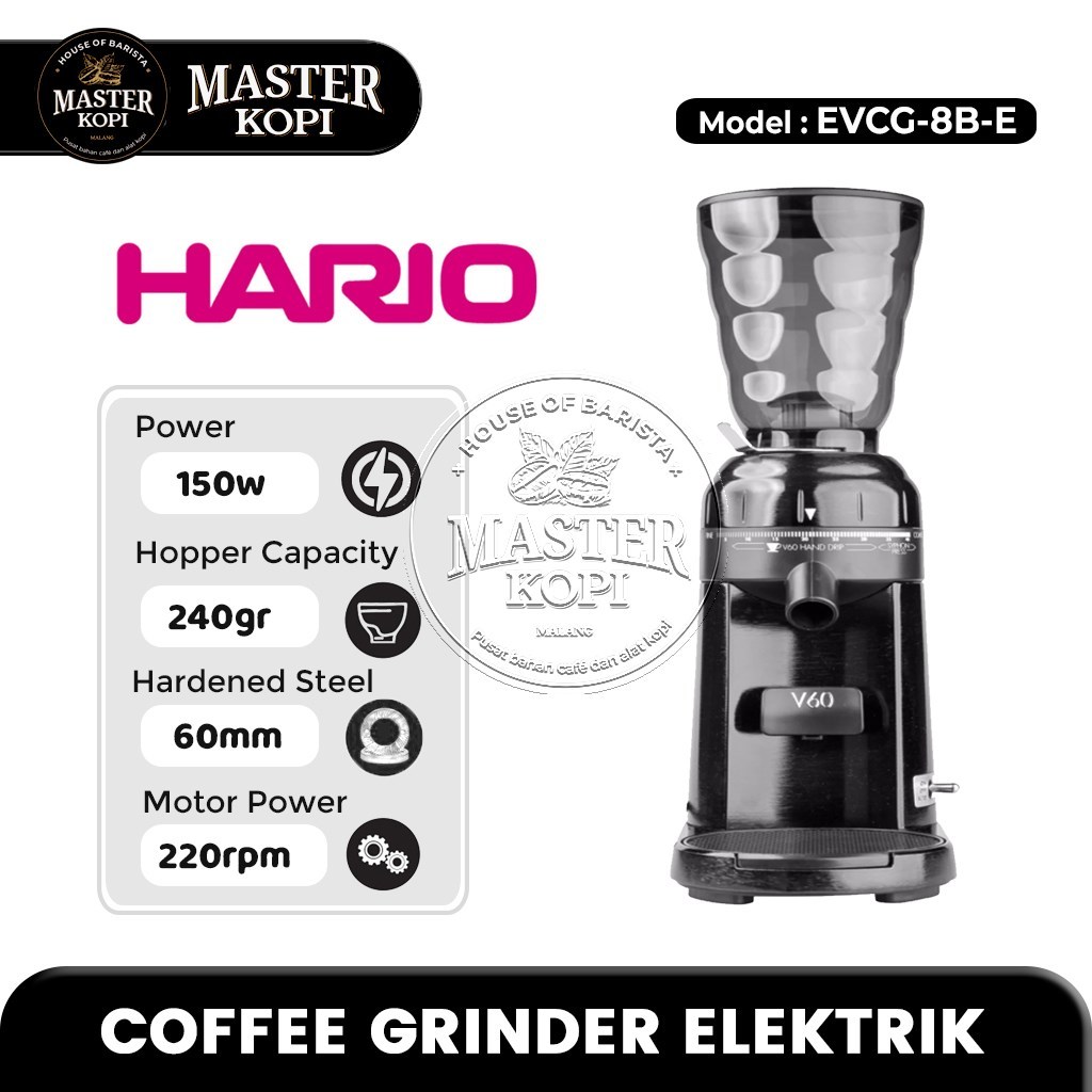 Grinder HARIO V60 EVCG-8BE Grinder Kopi Elektrik Coffee Grinder Electric EU Version