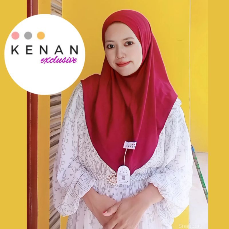 Hijab kenan non pet clara (ori) - kerudung kenan clara non pet instan