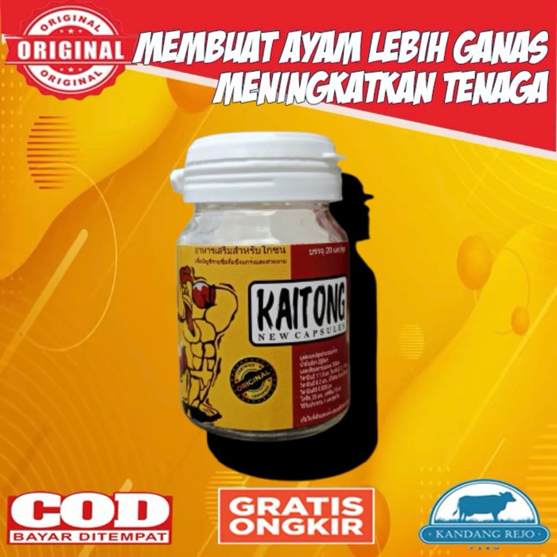 KAITONG 50 KAPSUL ORI THAILAND VITAMIN AYAM LAGA