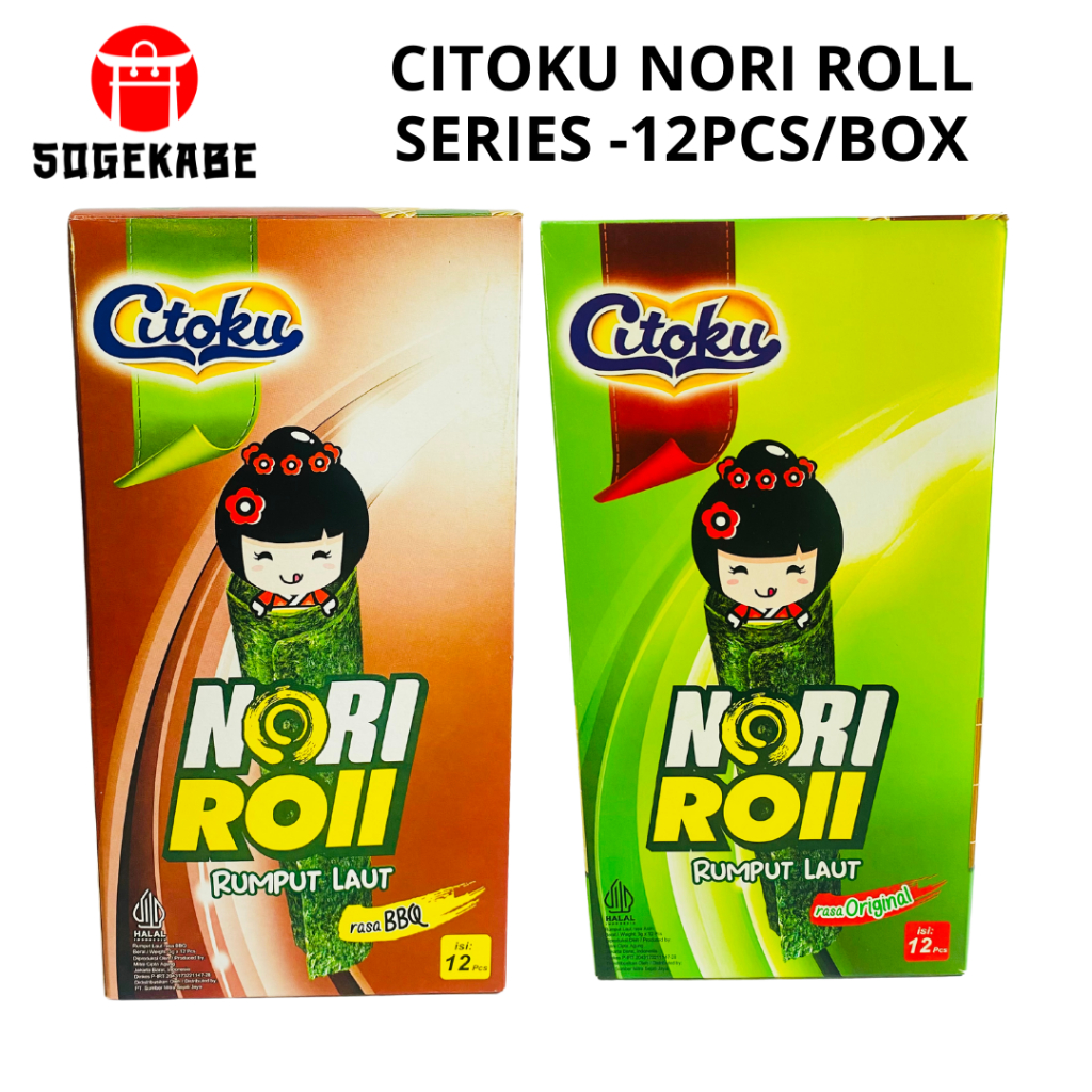

Citoku Nori Roll Original - Barbeque | Citoku Nori Sheet Original - Barbeque - 1 Box (12 Pcs)