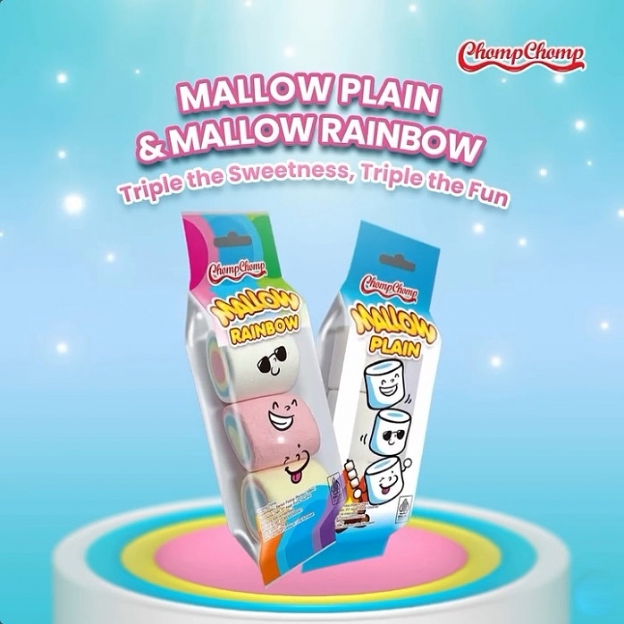 

Chomp Chomp Marshmallow Plain & Rainbow 24gr - ChompChomp Trio Mallow 24 gr