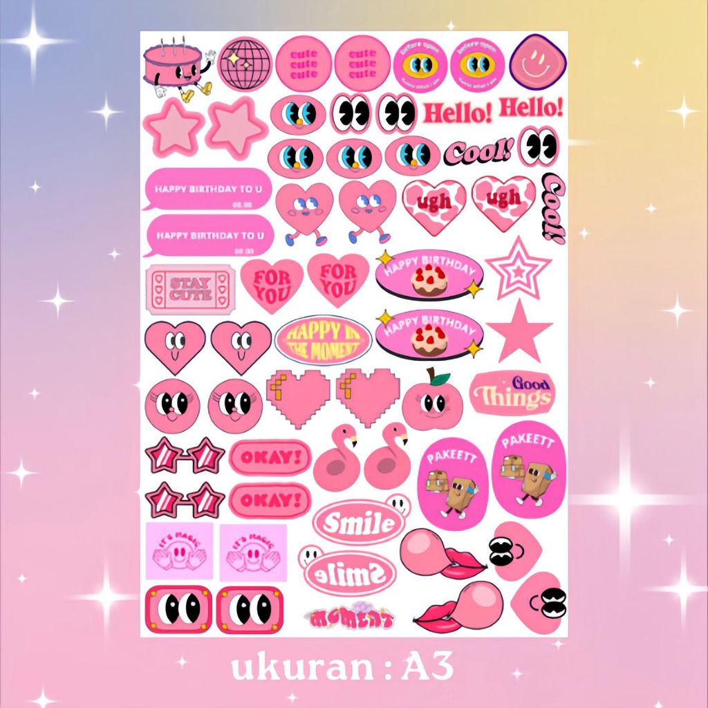 

Birthday Stickers / stiker ulang tahun / stiker ultah / happy birthday / stiker murah / stiker lucu / hampers