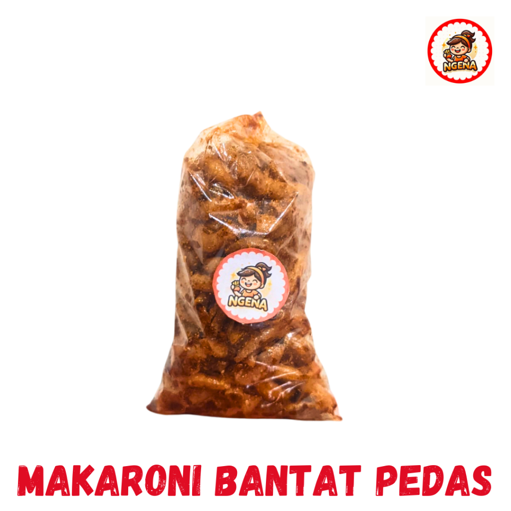 

Ngena Makaroni Bantat Pedas Level Mantul - Gurih, Kenyal, Pedas Nampol! Kemasan 100 250 500 Gr