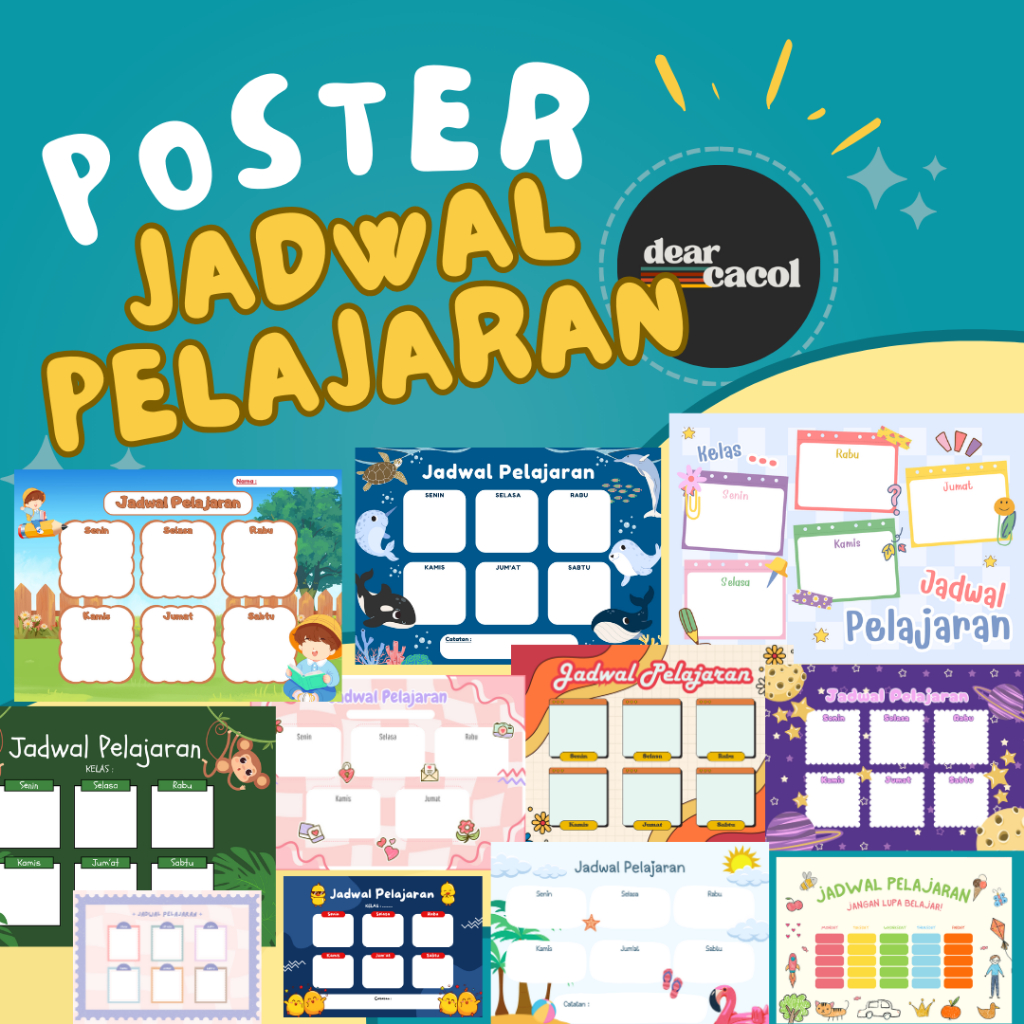 

POSTER JADWAL PELAJARAN - POSTER JADWAL SEKOLAH - POSTER SCHEDULE - A4 TEBAL