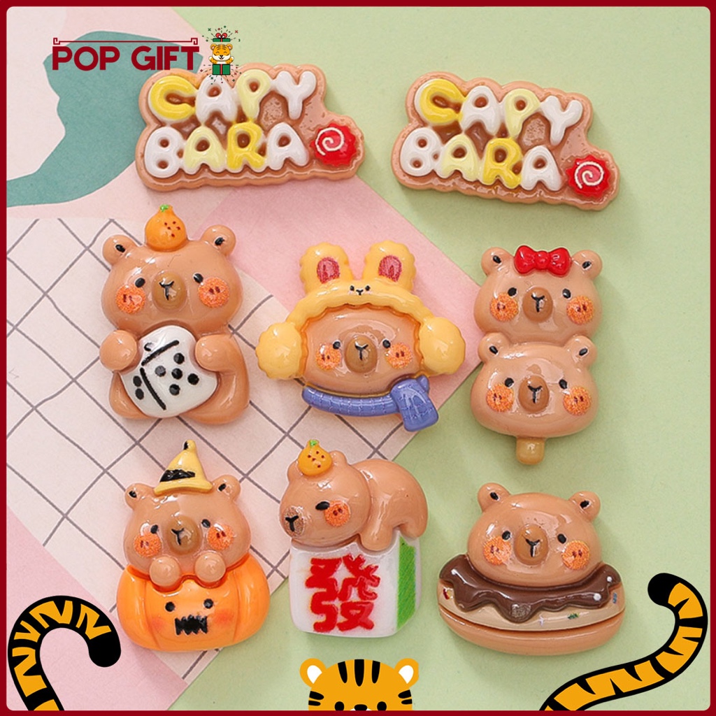 

PG Stiker 3D Buat DIY Dekor Botol Gantungan Kunci Dompet Sandal Lucu Karakter Capybara Mainan 3D-019