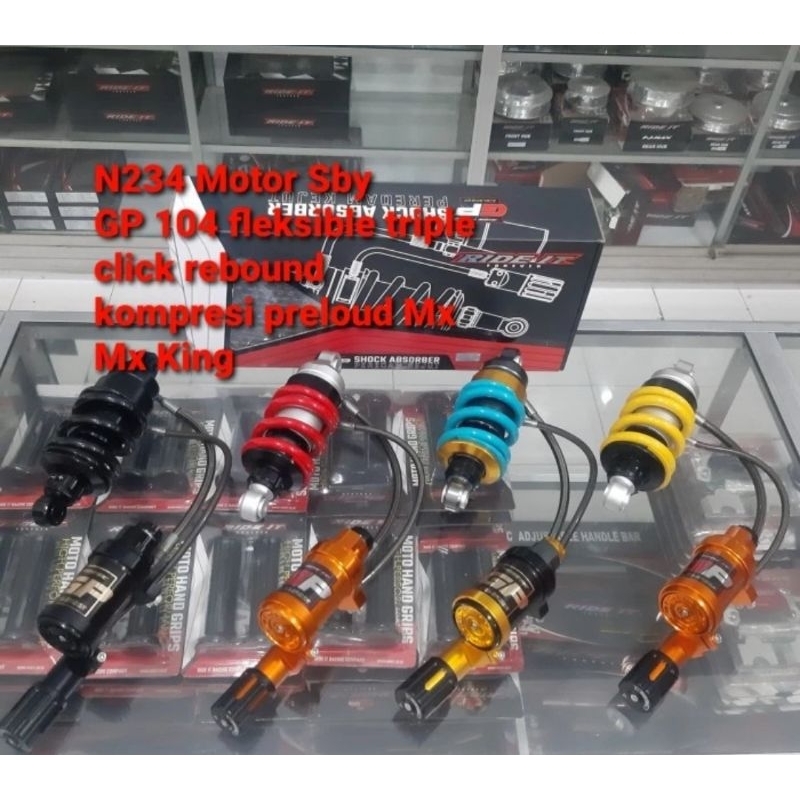shock monoshock tabung Ride it gp 104 mx mx king stelan triple click rebound kompresi preloud