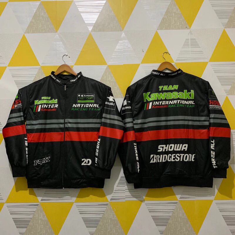 Jaket RACING KAWASAKI TEAM RACING Jaket sunmori Jaket touring Jaket Riding jaket Motoran Original