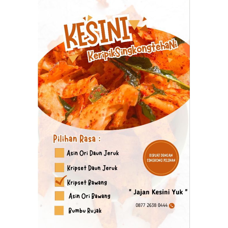 

KRIPSET "KESINI" Keripik Singkong Teh Ani