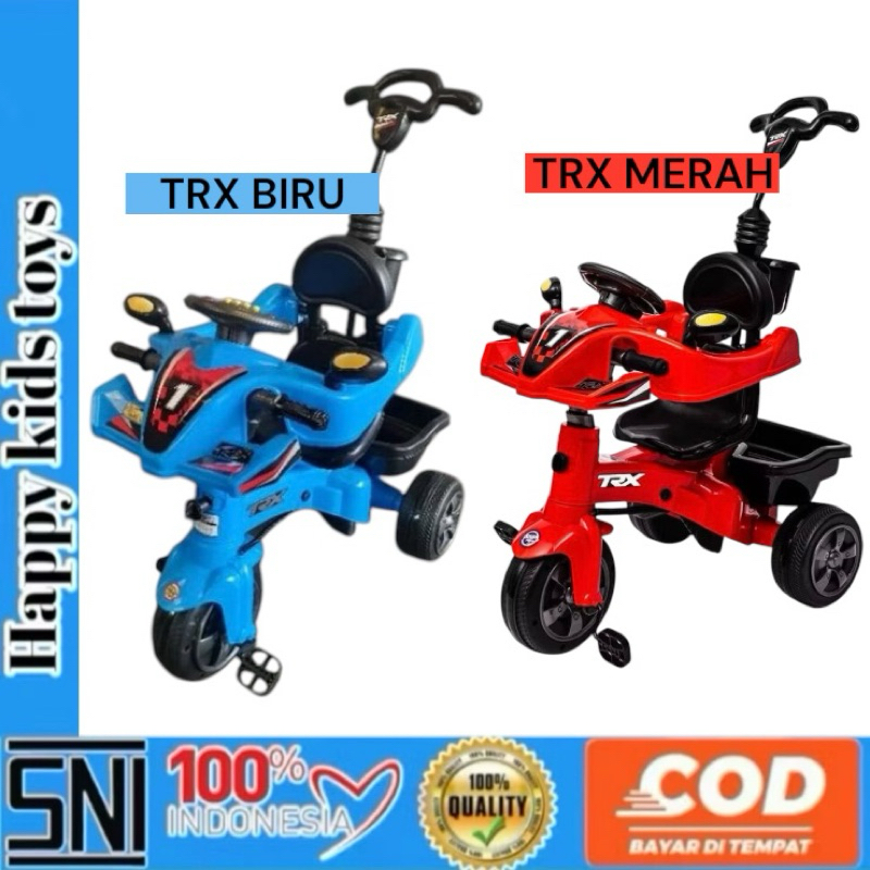 SHP TRX 575 SEPEDA ANAK RODA TIGA GOES DORONGAN BESI SHP TRX575