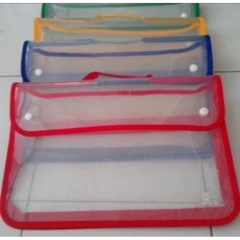 

map ziper plastik kancing model tenteng