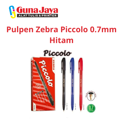 

Pulpen Zebra Piccolo 0.7mm Hitam - Pulpen Gel Premium dengan Tinta Hitam Halus dan Presisi