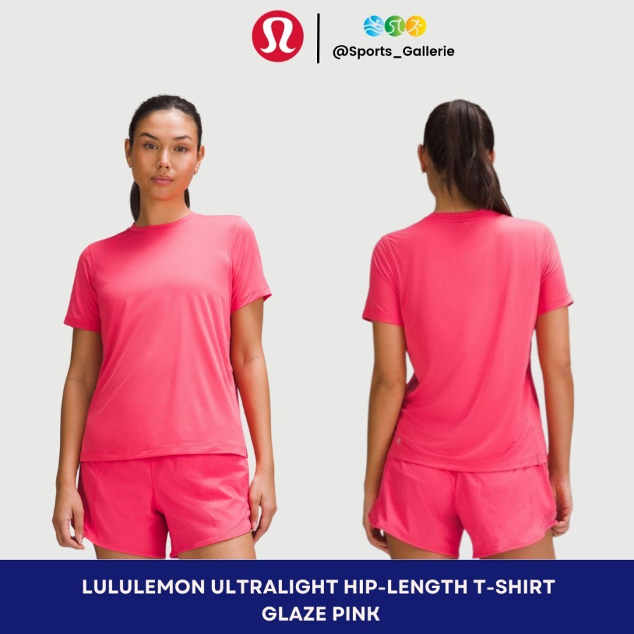 Lululemon Women Ultralight Hip-Length T-Shirt - Glaze Pink
