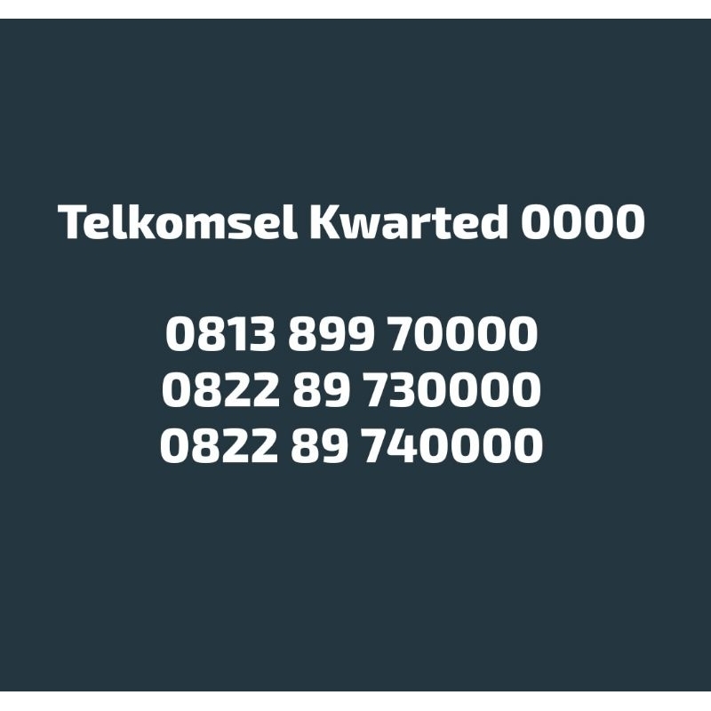 NOMOR CANTIK TELKOMSEL PRABAYAR SIMPATI & LOOP 4G KWARTED 0000 EKOR RAPIH