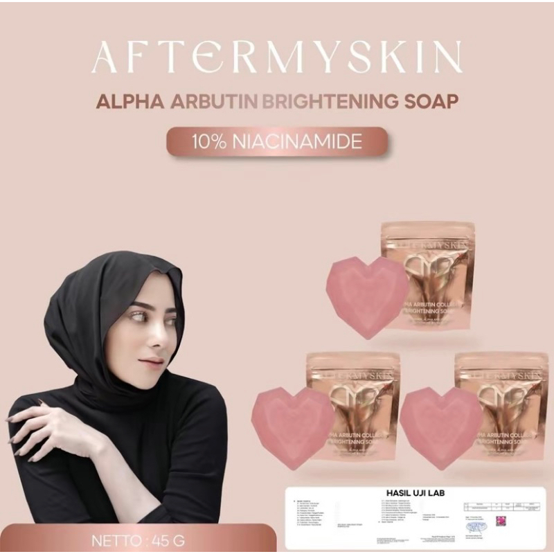 {Dapat3PCS} AFTERMYSKIN Alpha Arbutin collagen Brigtening Body Soap sabun mandi pencerah pemutih bad