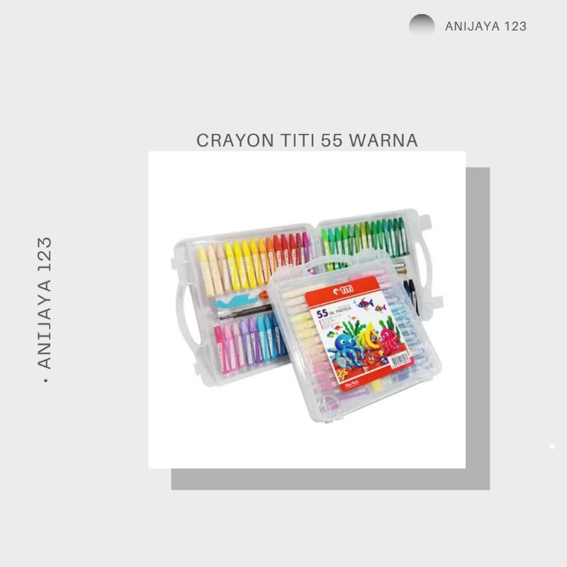 

PENSIL WARNA /OIL PASTEL/CRAYON TITI 1SET ISI 55 WARNA