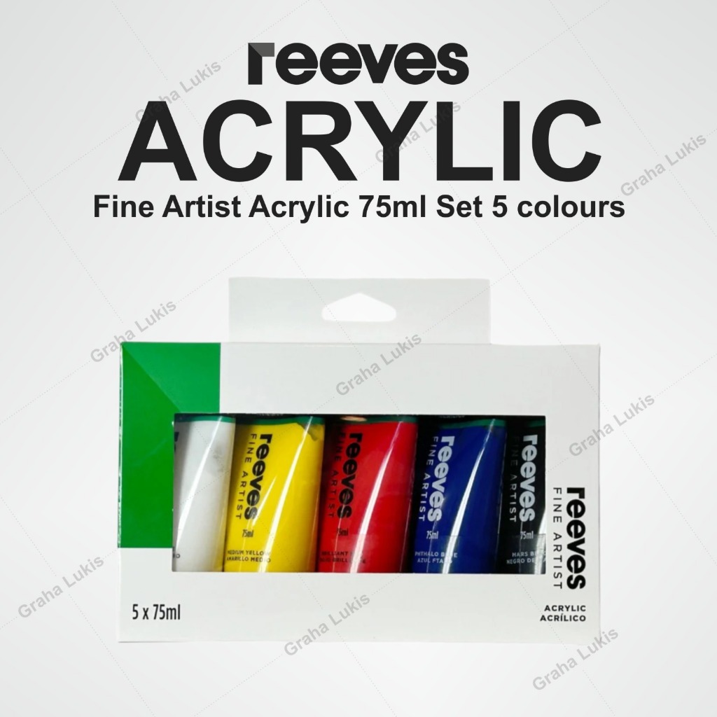 

Reeves Acrylic Colour Fine Artist Set 5 x 75ml