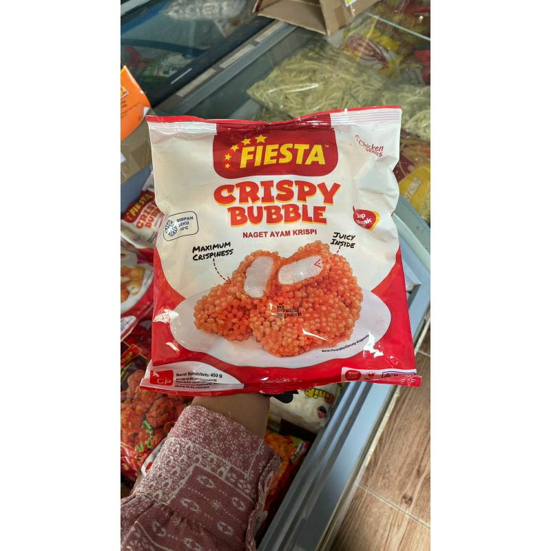 

Fiesta crispy bubble 400g Frozen food cik ntik Jambi cemilan jajanan seblak korea jepang