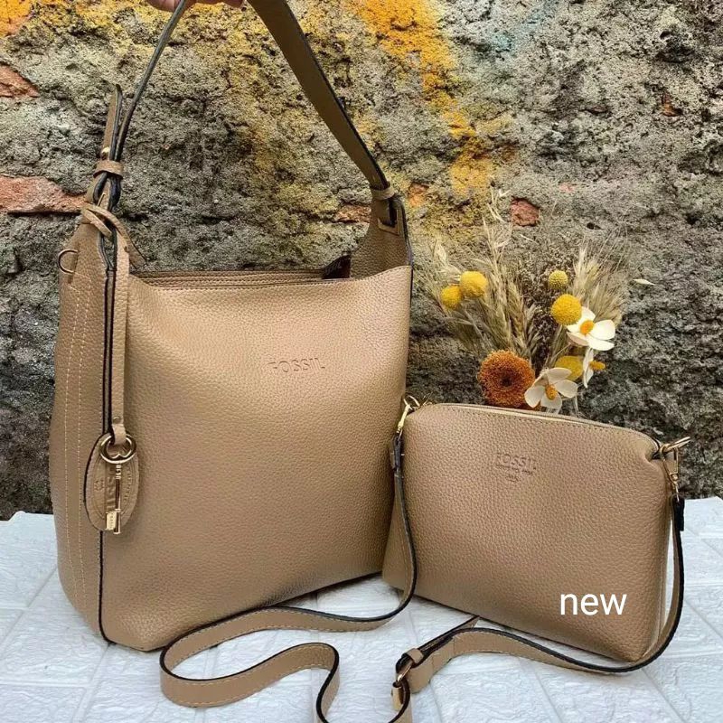 TOTE TAS WANITA KULIT JERUK SIZE 30