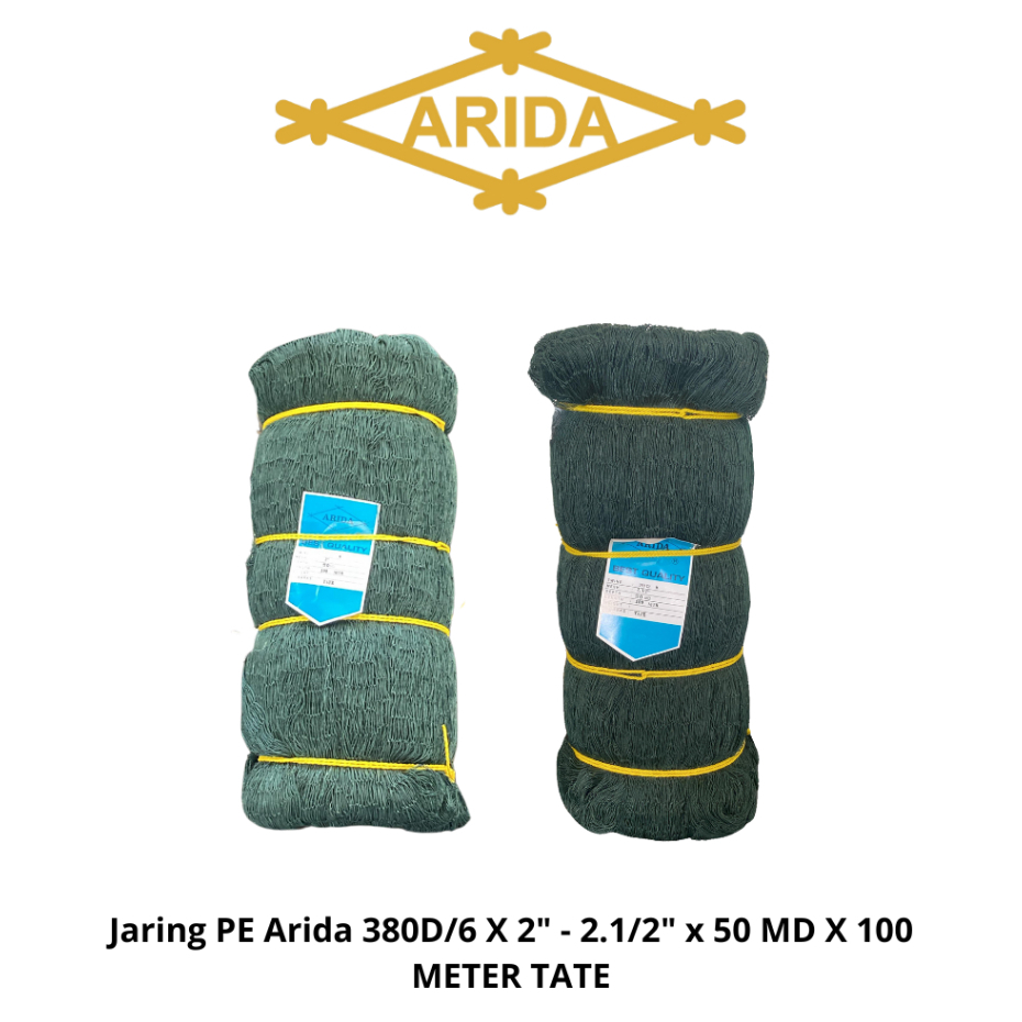 Jaring PE Arida 380D/6 X 2" - 2.1/2" x 50 MD X 100 METER TATE