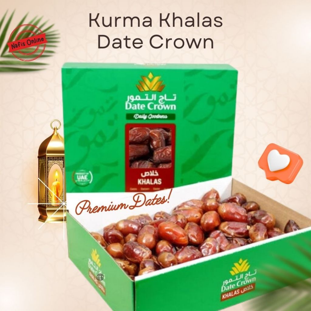 

Kurma Khalas Date Crown Khalas 1Kg | Stok Terbaru Exp 2026 FRESH