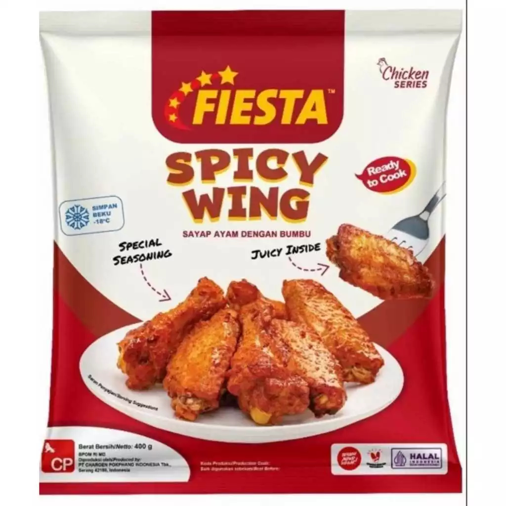 

RB Fiesta Chicken Spicy Wing 400gr Sayap Ayam Pedas Fiesta