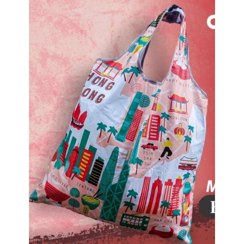 Tas belanja lipat hongkong souvenir hongkong oleh oleh hongkong