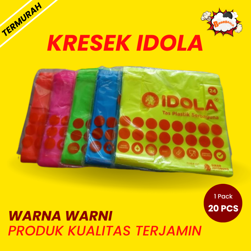 KRESEK IDOLA WARNA WARNI KRESEK JUMBO UKURAN 24/28/40 TERMURAH KANTONG KRESEK BESAR PLASTIK JUMBO