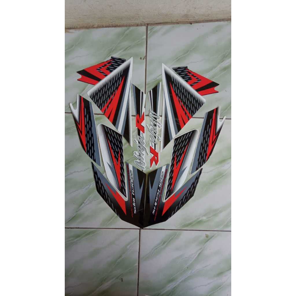 stiker striping ninja r 2013 putih