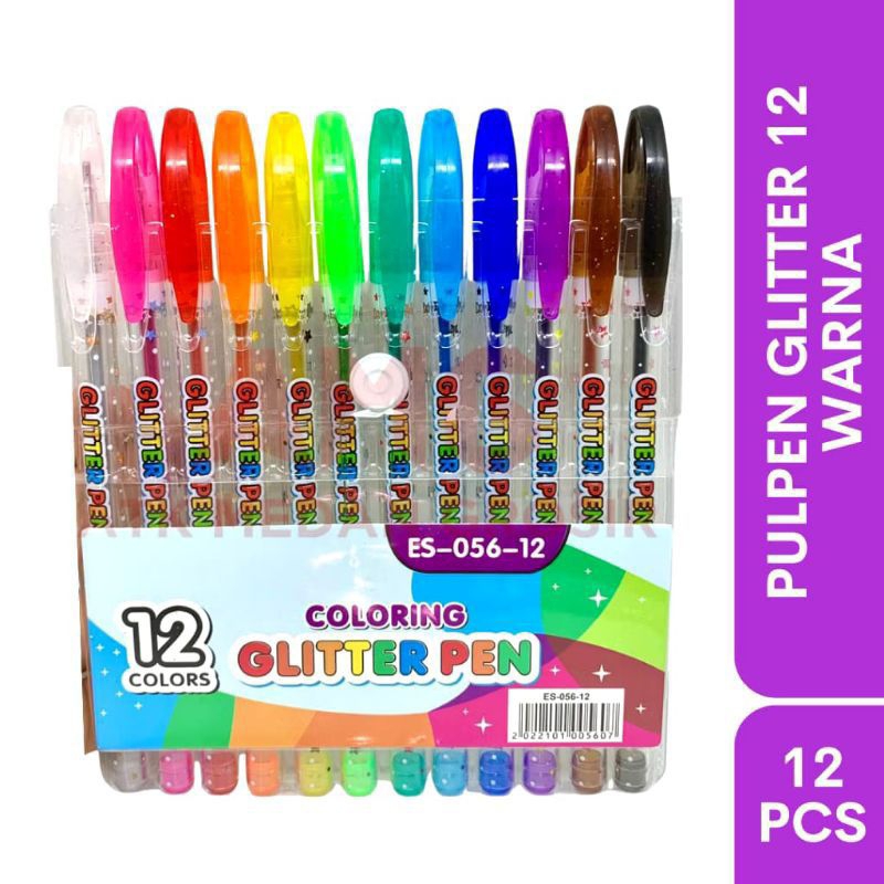 

Pen glitter pelangi / pulpen gel glitter