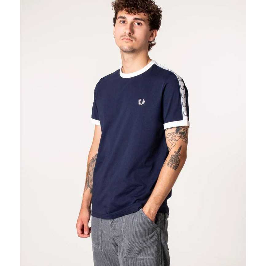 Kaos T-Shirt Tee Fred Perry Slevee Logo Bordir Clasic Unisex/Kaos Pria Import Casual Logo Fred perry
