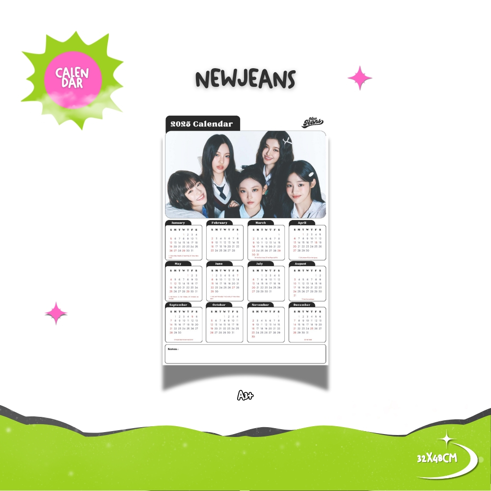 

2025 KALENDER NEWJEANS KPOP + LAMINASI 2SISI GLOSSY IDOL BIAS KOREA MURAH UNOFFICIAL BUNNIES MINJI HANNI DANIELLE HAERIN HYEIN READY STOCK !