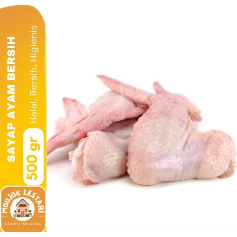 

Sayap Ayam Full Wing 500Gr beku/frozen halal higienis SKH