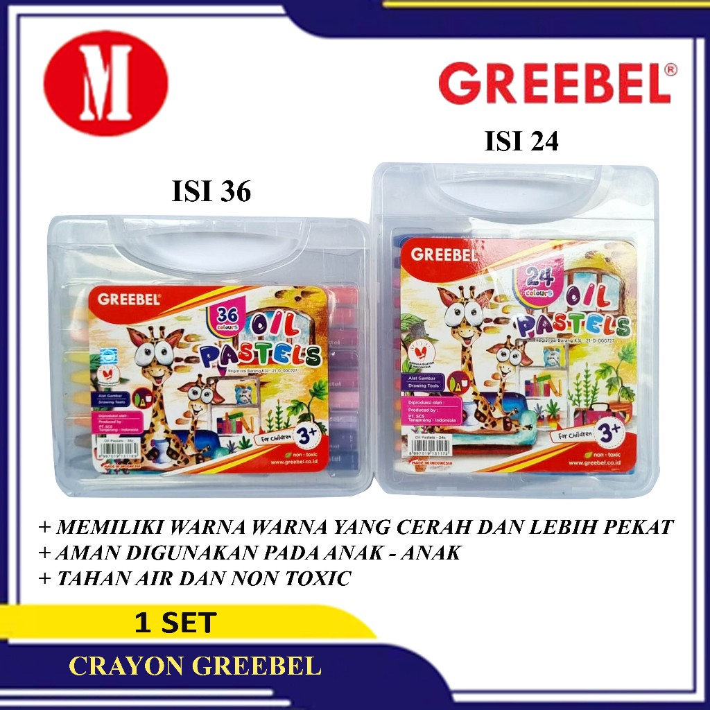 

Crayon Greebel Oil Pastel Isi 24 & 36