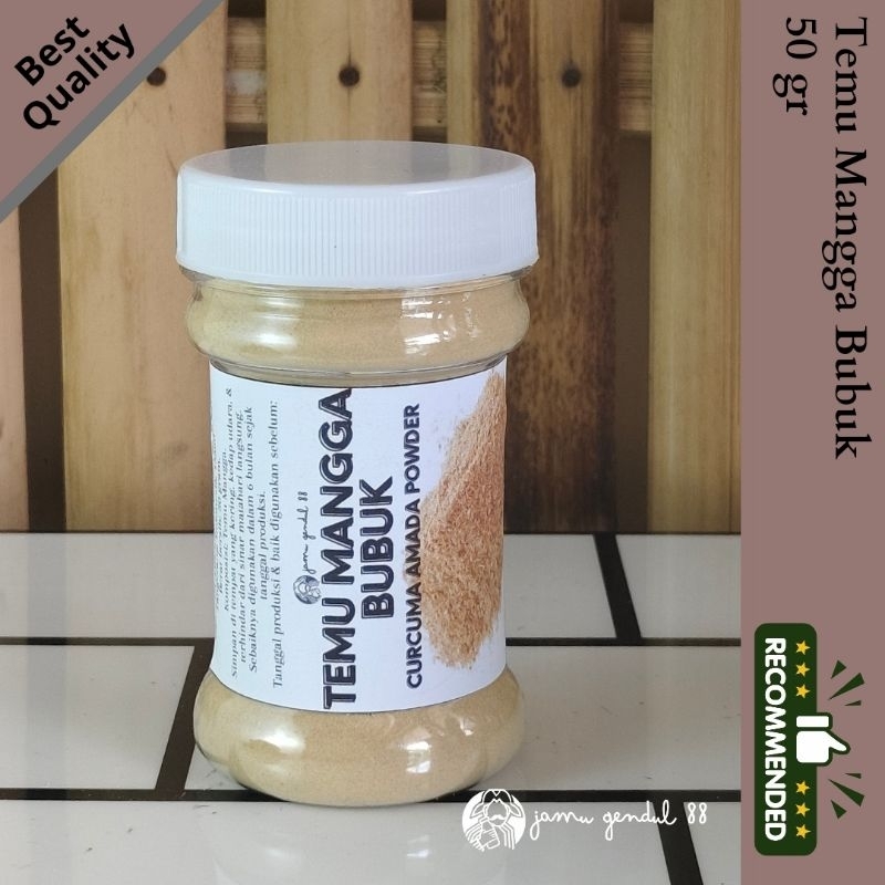 

Temu Mangga Bubuk - Kunir Putih atau Temu Poh Bubuk - High Quality Herbs and Spices Powder by Jamu Gendul 88