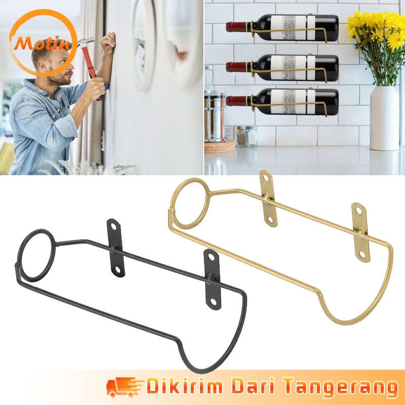Rak Botol Wine Wall Holder Dinding Botol Wine Bar Display Hiasan Dinding