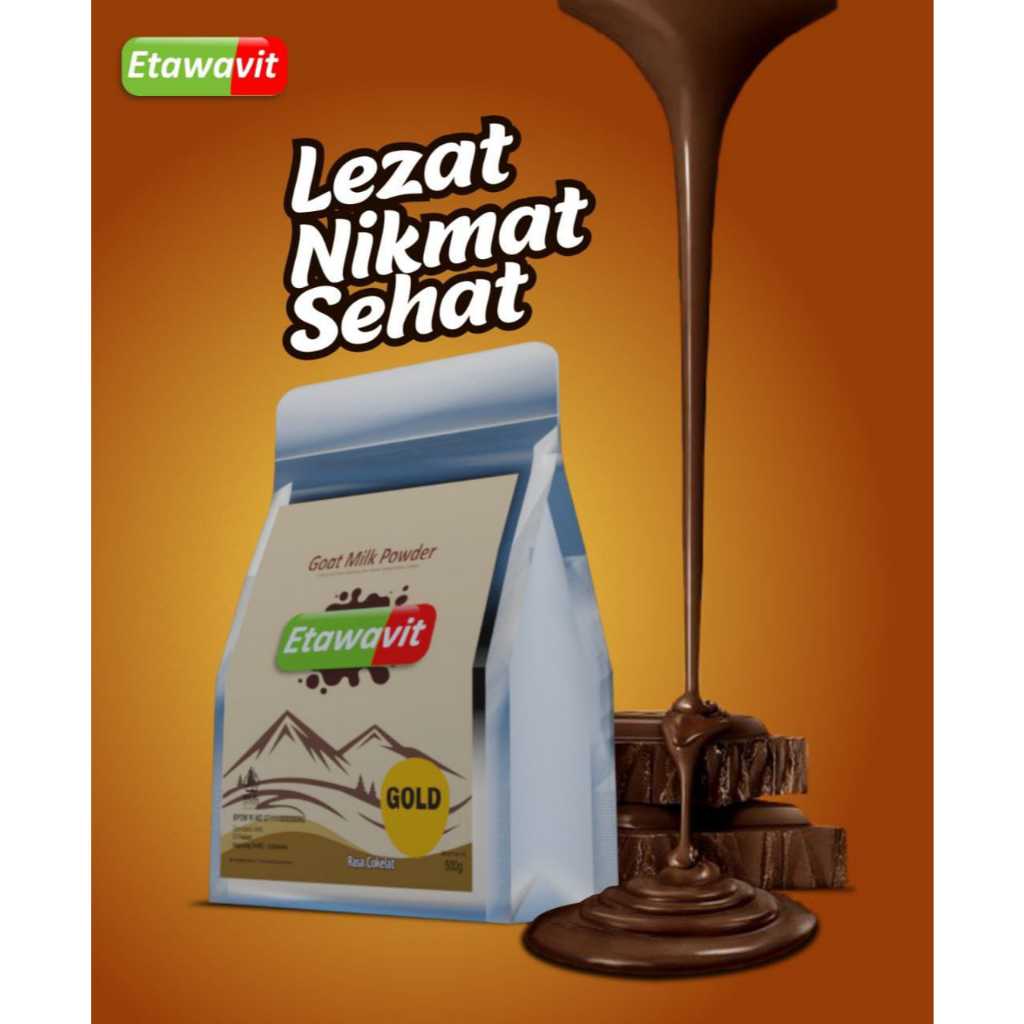 

Etawavit Lezat Nikmat Sehat Rasa Cokelat Gold Powder Goat Milk
