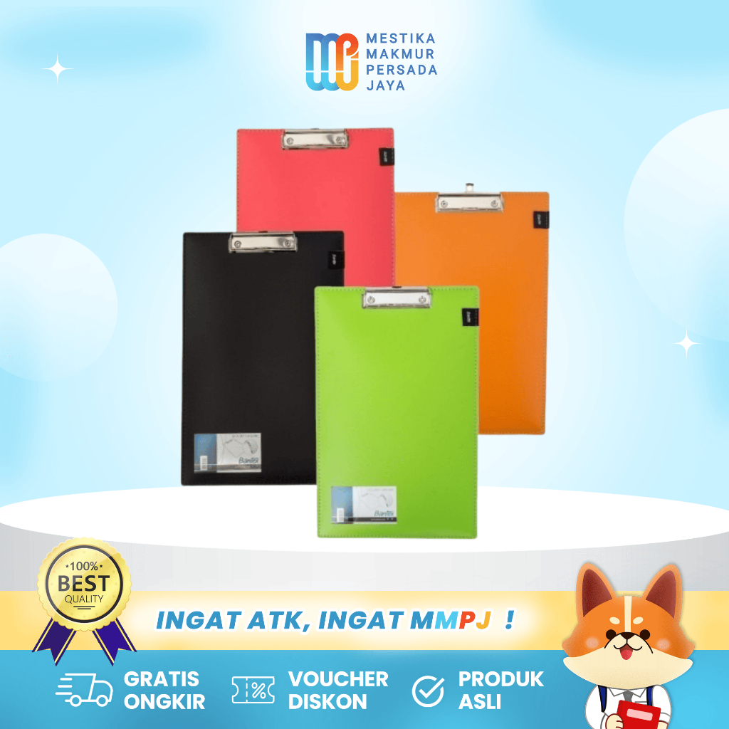 

Bantex Papan Ujian / Clipboard A4 With Wire Clip - Exclusive Fancy 8819