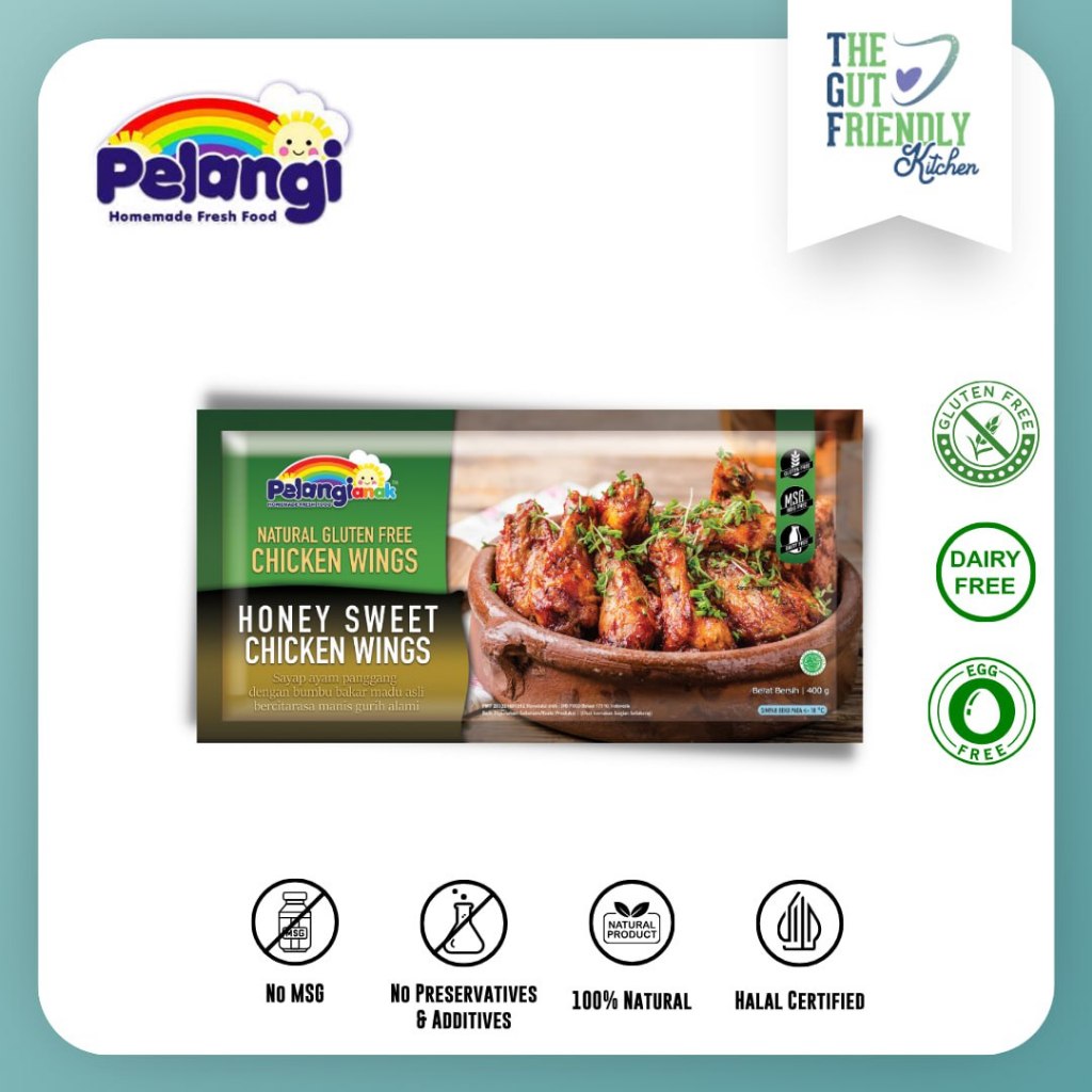 

PELANGI - Chicken Wings Honey Gluten Free, Dairy Free, Egg Free, Halal Non MSG & Non Pengawet