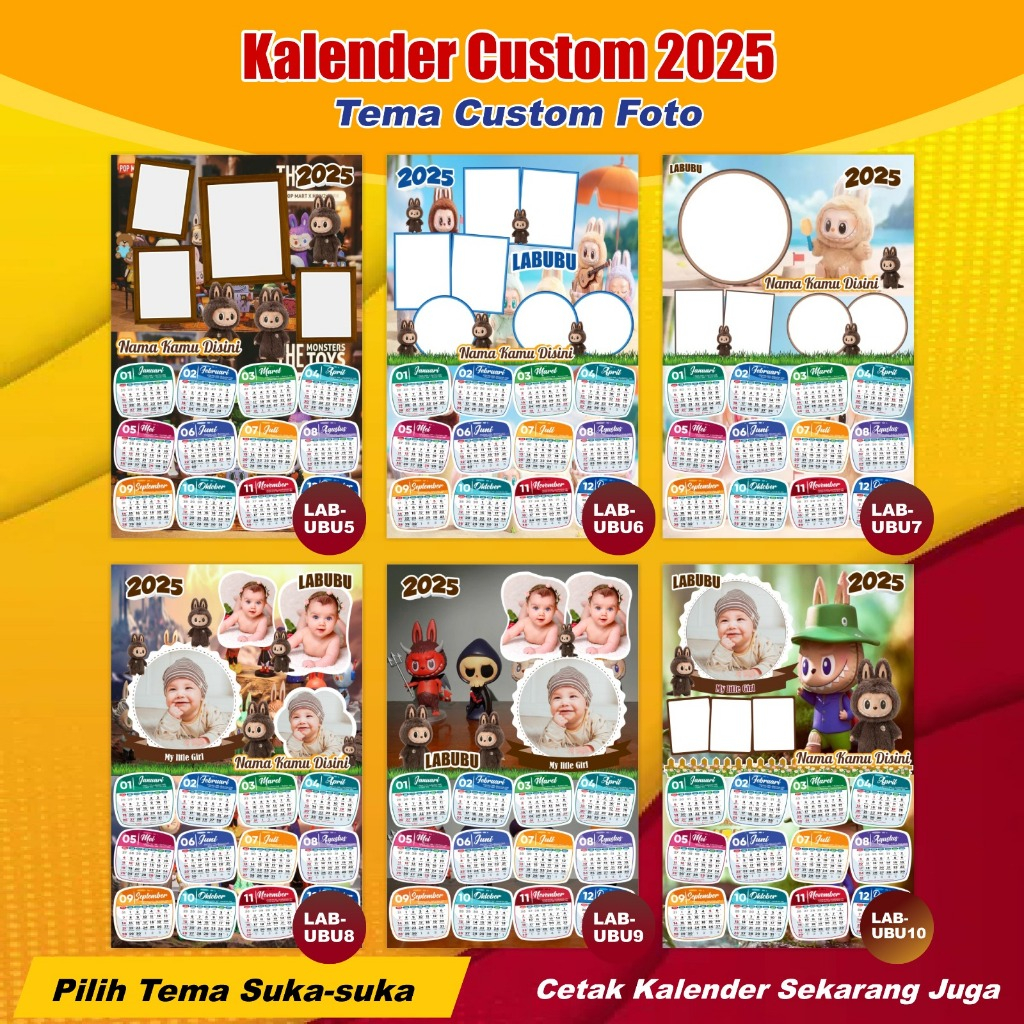 

Kalender Foto 2025 Custom Siap Cetak Tinggal Dipilih sesuai Template