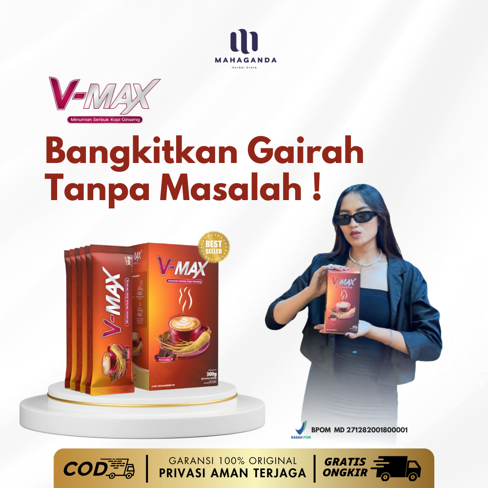 

Kopi Vmax - Tingkatkan Stamina Wanita - obatkuatwanita - wanita tahan lama - 1 Box isi 10 Sct Bpom