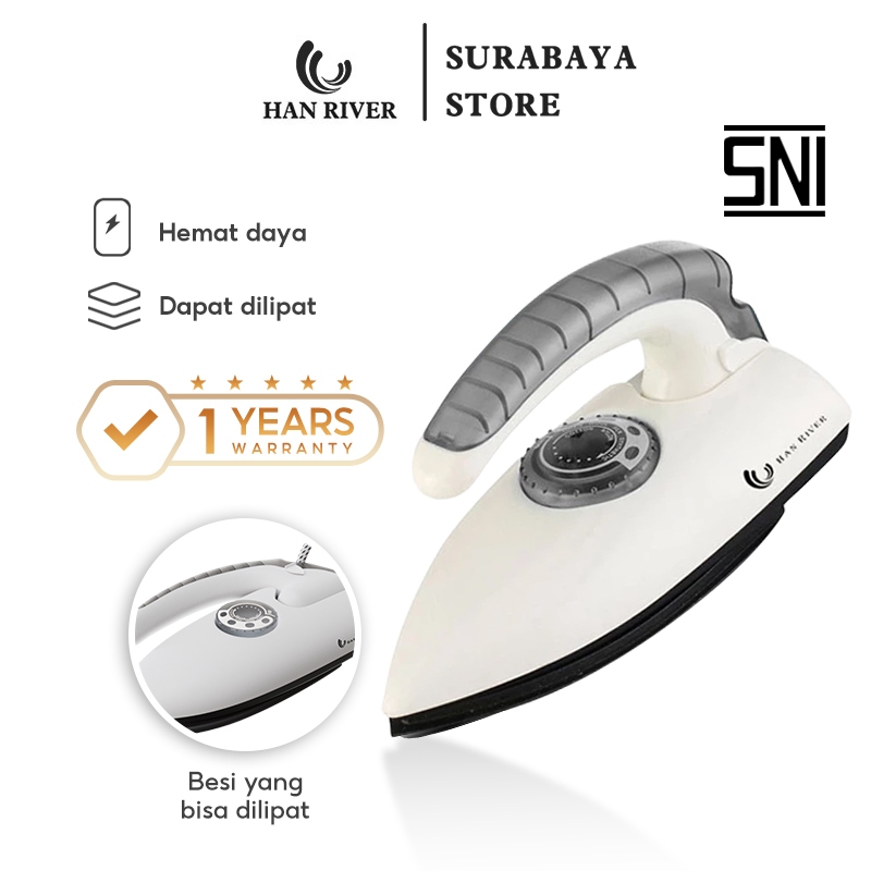 HAN RIVER Setrika Mini HRYD01 Setrika Lipat Iron Traveling -Putih