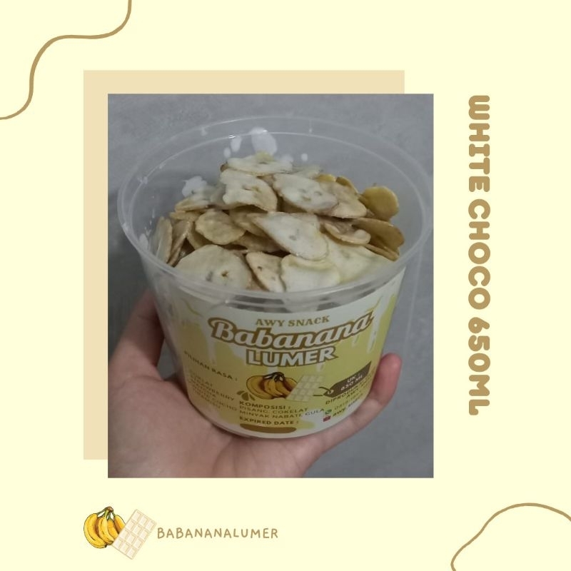 

BABANANA LUMER "Keripik Pisang Lumer" Varian White Choco 650ml